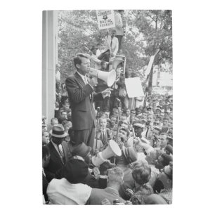 Sen. Robert Kennedy Campaigning for US President Metal Print