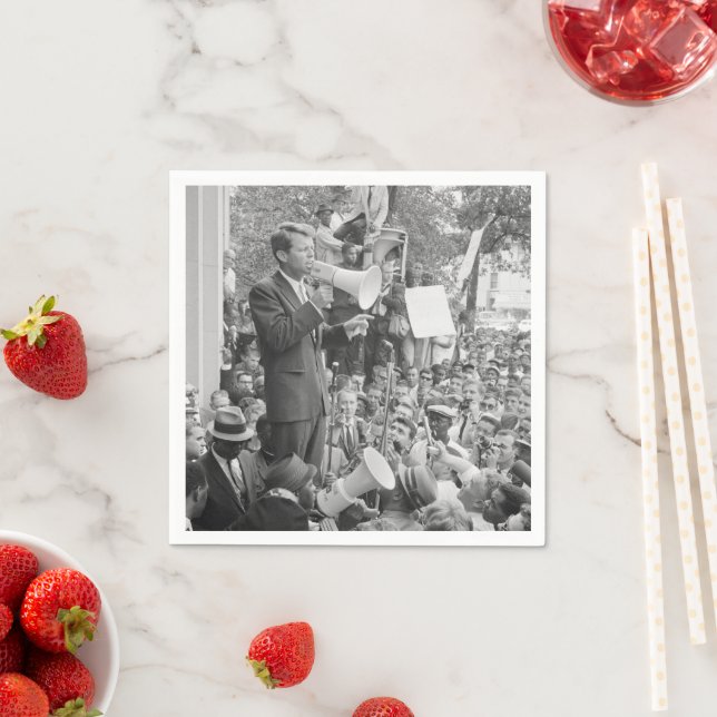 Sen. Robert Kennedy Campaigning for US President   Napkins (Insitu)