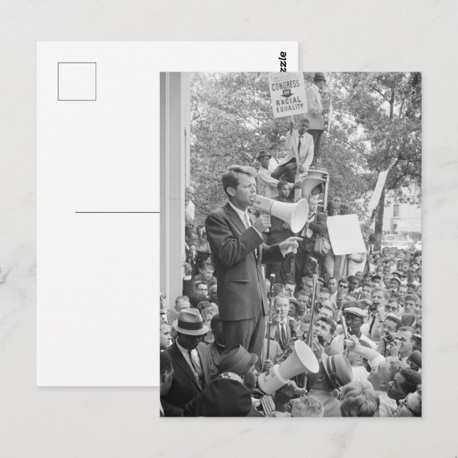 Sen. Robert Kennedy Campaigning for US President   Postcard (Front/Back)