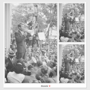 Sen. Robert Kennedy Campaigning for US President Sticker