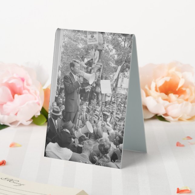 Sen. Robert Kennedy Campaigning for US President   Table Tent (In SItu (Wedding))