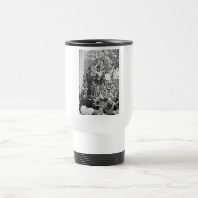 Sen. Robert Kennedy Campaigning for US President   Travel Mug (Center)