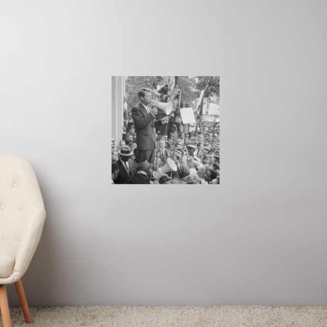 Sen. Robert Kennedy Campaigning for US President   Wall Decal (Living Room 2)