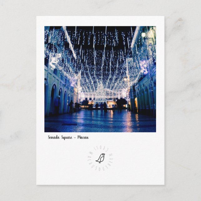 Senado Square at Christmas time Postcard (Front)