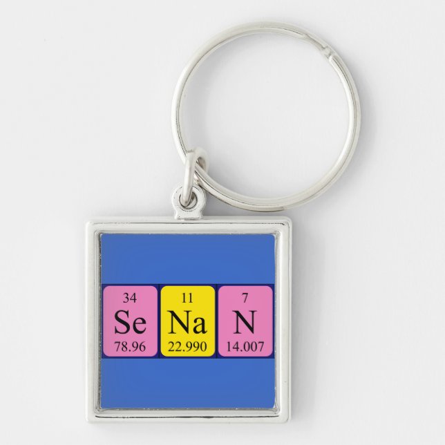 Senan periodic table name keyring (Front)