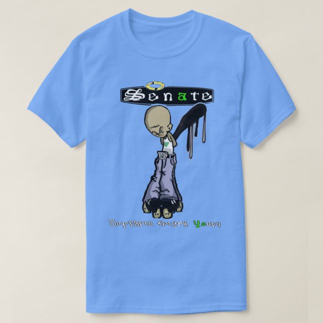 senate supports angry youth Triblend T-Shirt (Design Front)