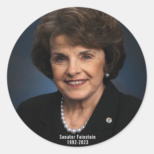 Senator Dianne Feinstein 1992_2023 Classic Round Sticker