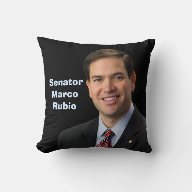 Senator Marco Rubio 2016 - See Both Sides Throw Pillow (Front)