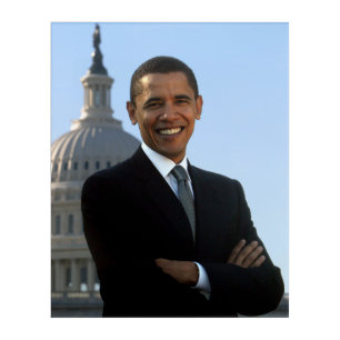 Senator Portrait, American President Barack Obama Acrylic Print