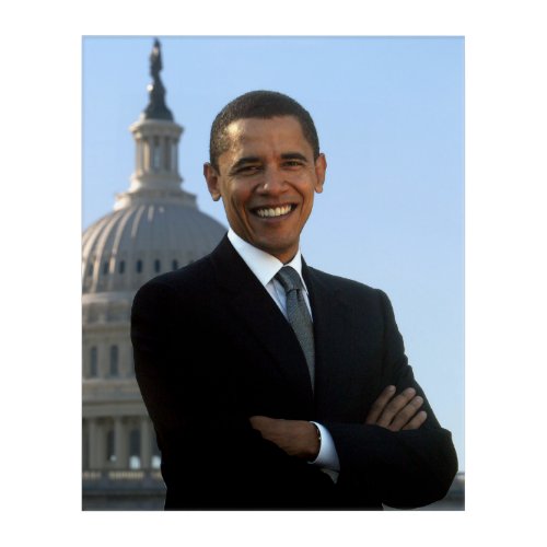 Senator Portrait American President Barack Obama Acrylic Print