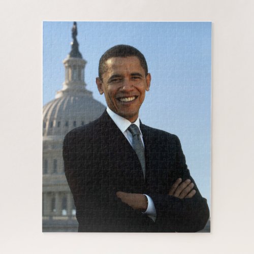 Senator Portrait American President Barack Obama Jigsaw Puzzle