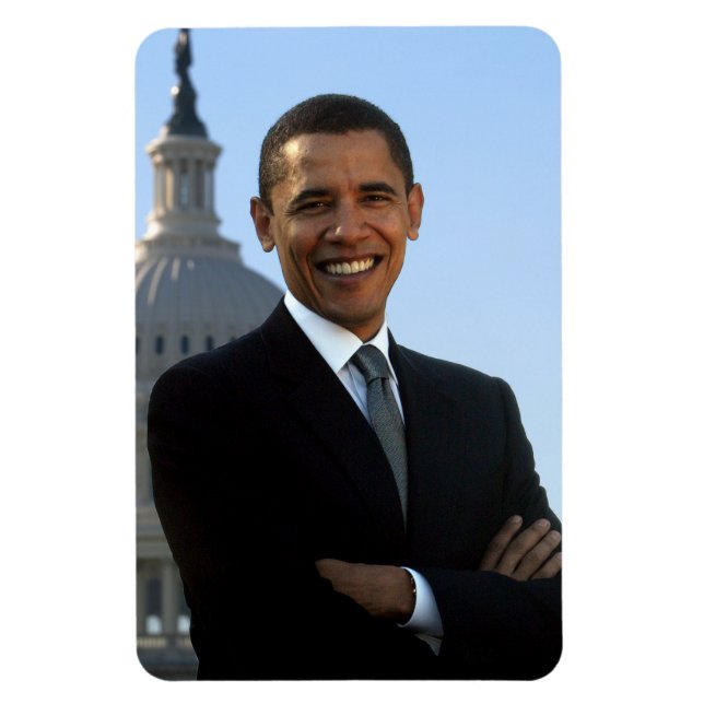 Senator Portrait, American President Barack Obama Magnet (Vertical)