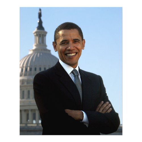 Senator Portrait American President Barack Obama Photo Print