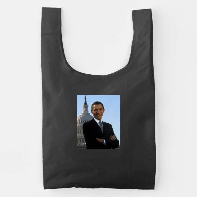 Senator Portrait, American President Barack Obama Reusable Bag (Front)