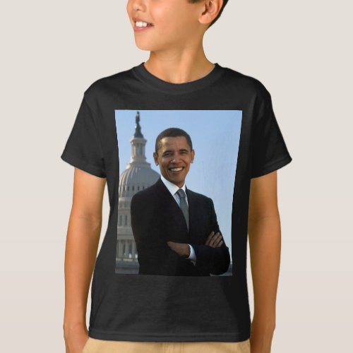 Senator Portrait American President Barack Obama T_Shirt