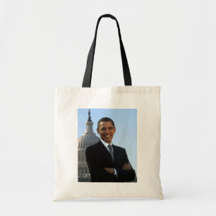 Senator Portrait, American President Barack Obama Tote Bag