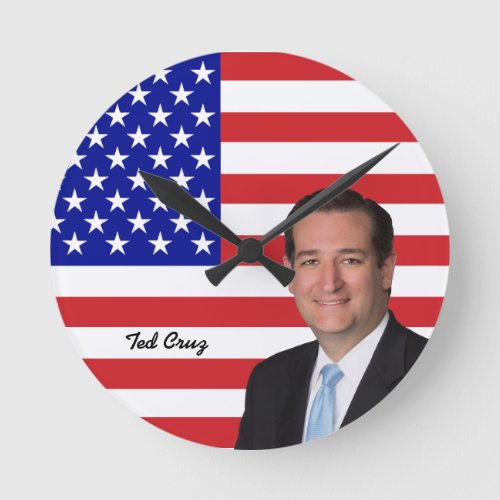 Senator Ted Cruz _ US Flag Round Clock
