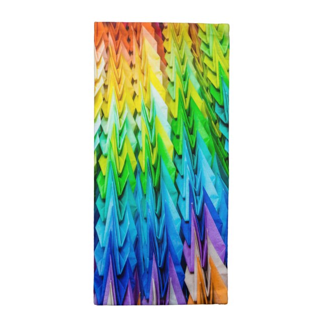 Senbazuru or one thousand origami cranes cloth napkin (Half Fold)
