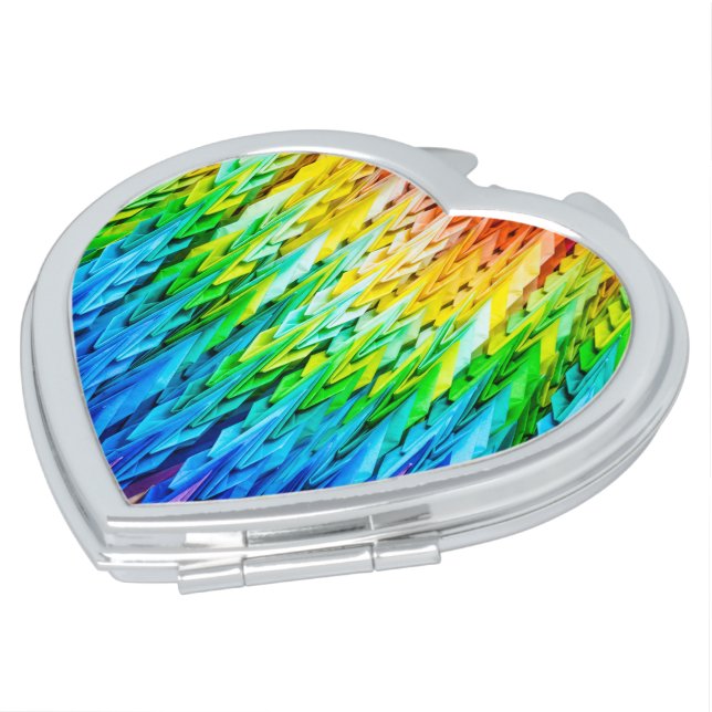 Senbazuru or one thousand origami cranes compact mirror (Turned)