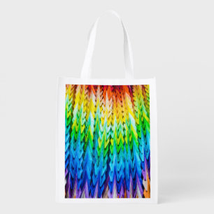 Senbazuru or one thousand origami cranes grocery bag