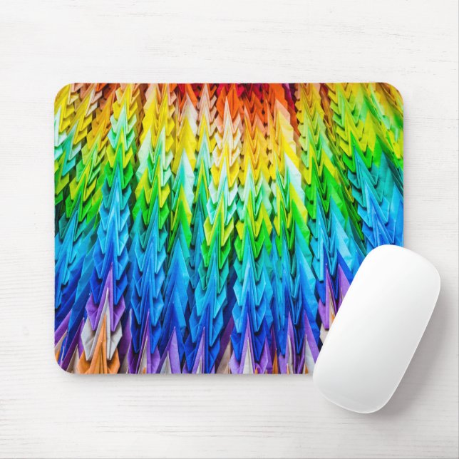 Senbazuru or one thousand origami cranes mouse pad (With Mouse)