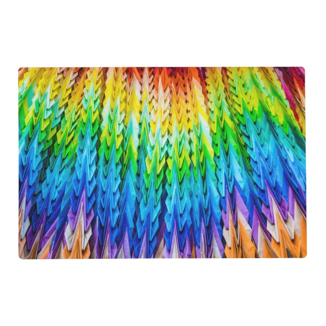 Senbazuru or one thousand origami cranes placemat (Front)