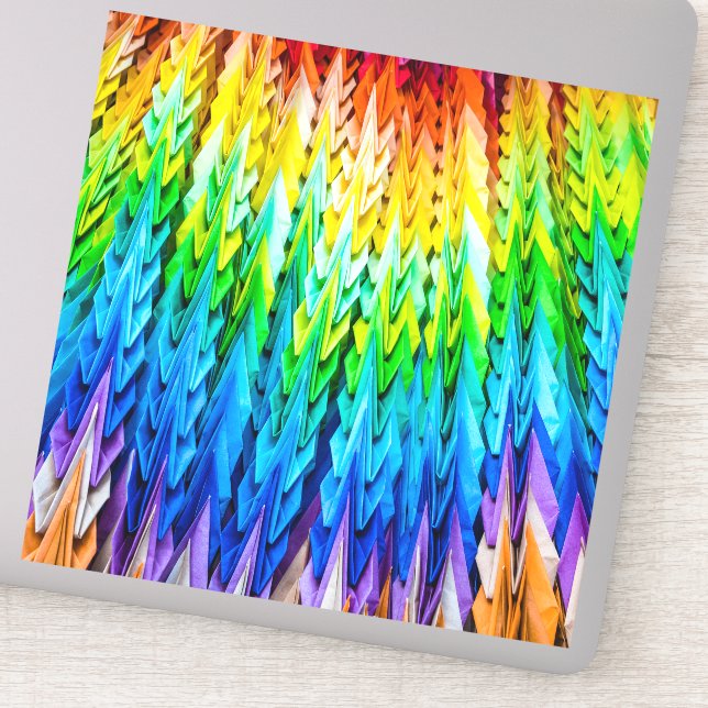 Senbazuru or one thousand origami cranes sticker (Detail)