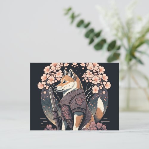 Send a Smile with Shiba Dog Samurai Postcards