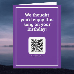 Send a Song by QR Code on a Birthday Card