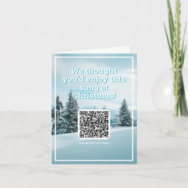 Send a Song by QR Code on a Christmas Card (Front)