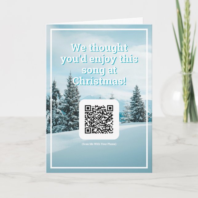 Send a Song by QR Code on a Christmas Card (Front)