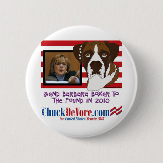 Send Barbara Boxer to the Pound in 2010 Pinback Button