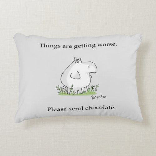 SEND CHOCOLATE ACCENT PILLOW