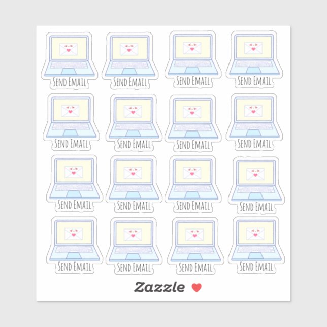 Send Email Laptop Computer Sticker (Sheet)