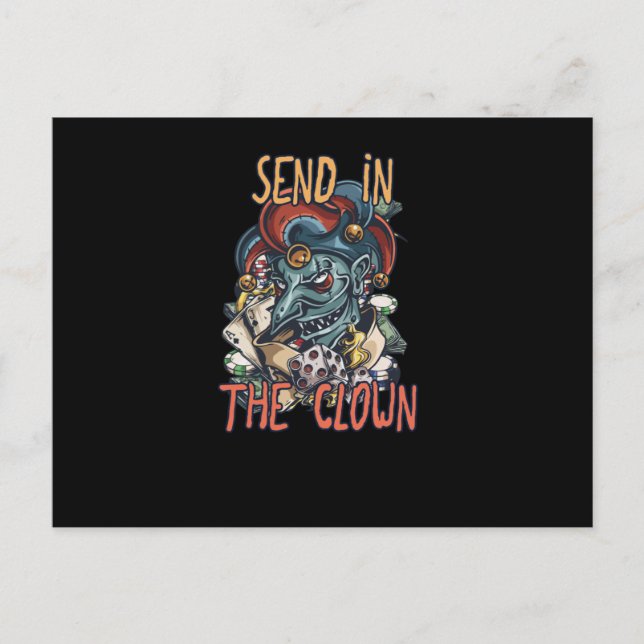 Send in the Clown Postcard (Front)