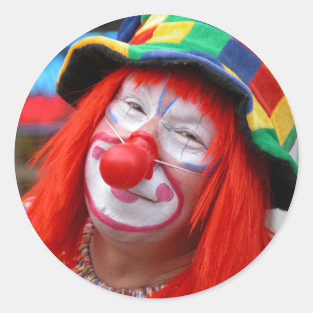 send in the clowns classic round sticker (Front)