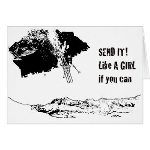 send it! like a girl cards