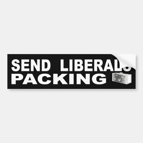 Send Liberals Packing Bumper Sticker