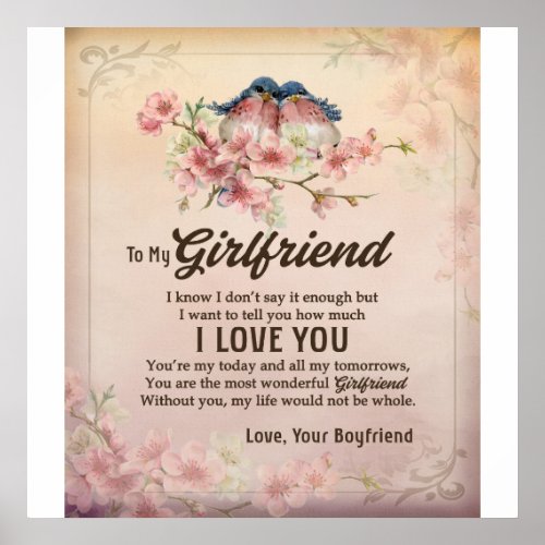 Send Love To My Girlfriend From Your Boyfriend Poster