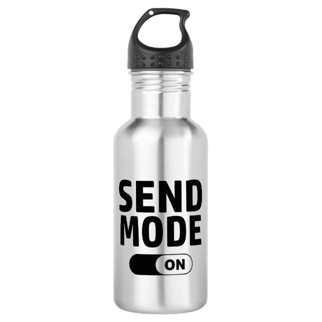 Send Mode On Stainless Steel Water Bottle (Front)