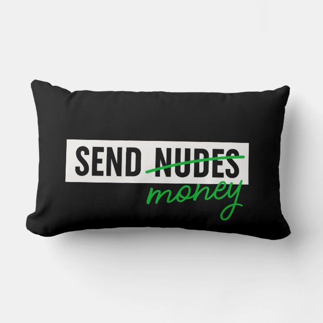 Send Money Lumbar Pillow (Front)