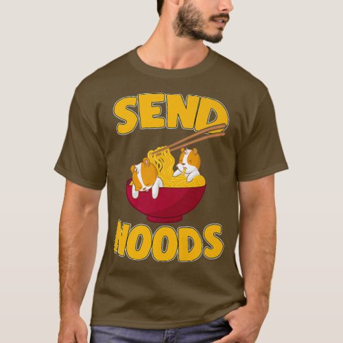 Send Noods Kawaii Gerbil Hamster Ramen Noodles T_Shirt