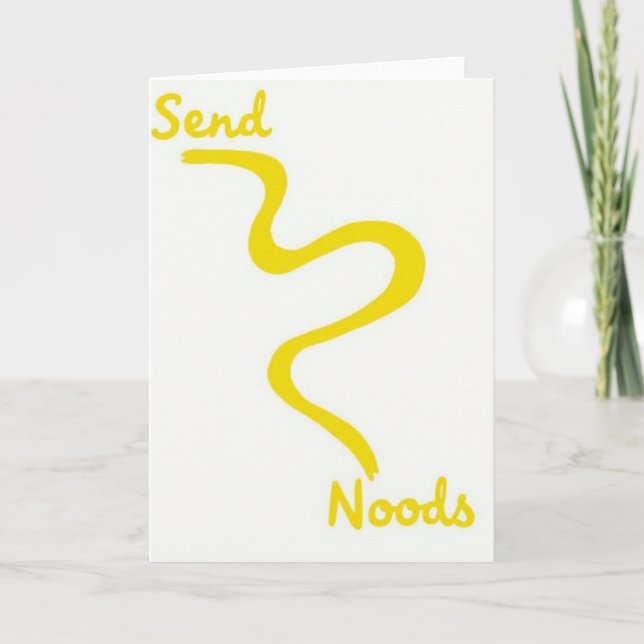 Send Noods Pasta Humor Card (Front)