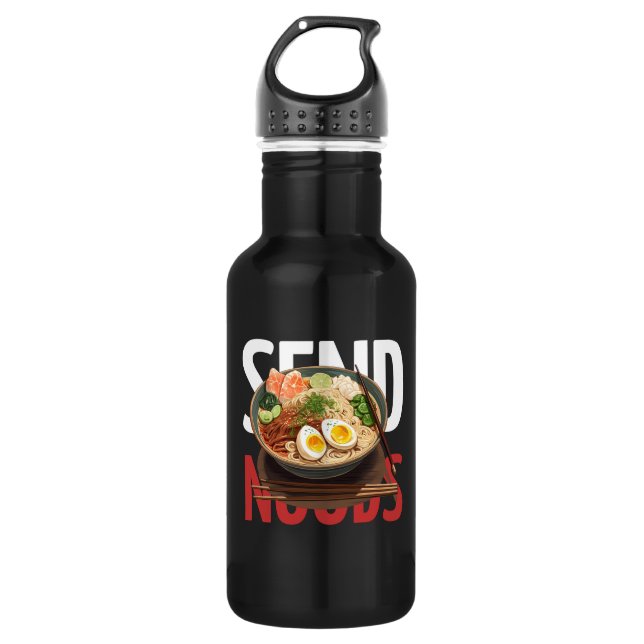 Send Noods  Stainless Steel Water Bottle (Front)