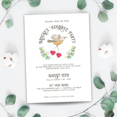 Send Off with Love Goodbye Farewell Party Invitation