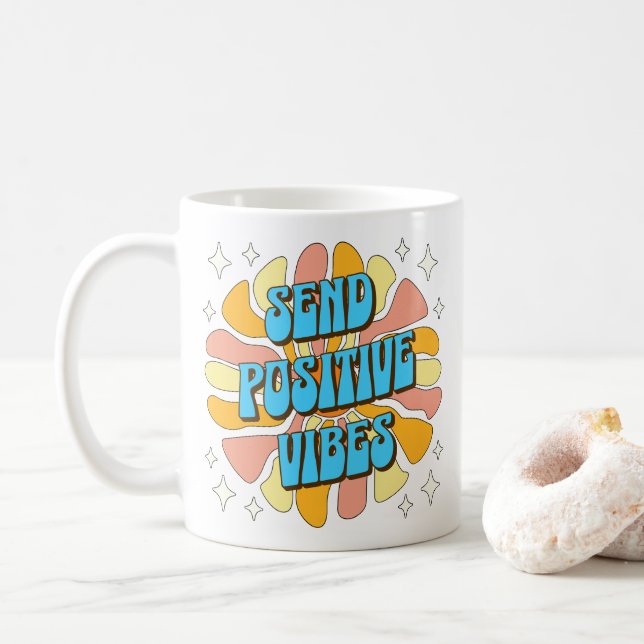 Send Positive Vibes Coffee Mug (With Donut)