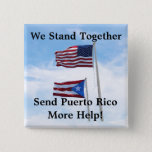Send Puerto Rico More Help Hurricane Disaster Pin at Zazzle