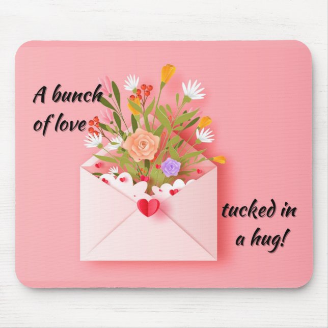 Send some love and a hug!  mouse pad (Front)