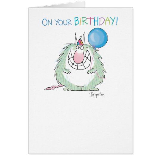 SEND THE FURRY BEAST Birthday Card Zazzle
