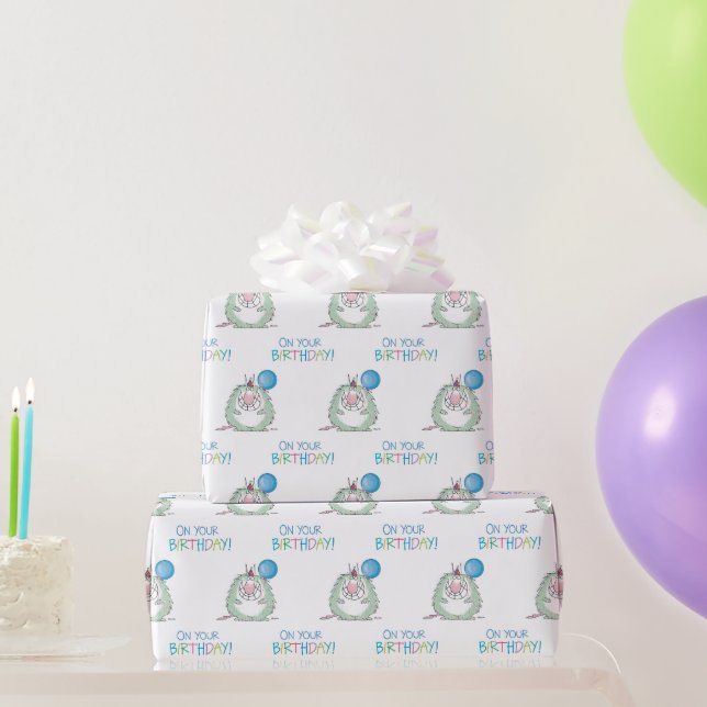 SEND THE FURRY BEAST by Sandra Boynton Wrapping Paper (Party Gifts)